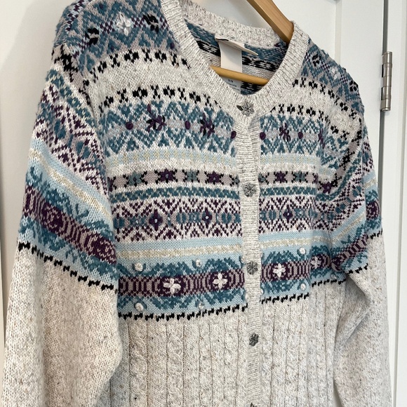 Northern Reflections Vintage Fair Isle Button Up Cardigan - Picture 2 of 9